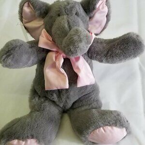NEW Stephan Baby Plush Elephant W/Rattle Elephants With Heart Baby Gift 12" Tall